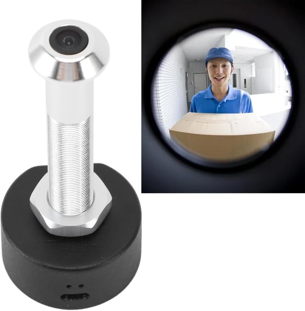 Amazon.co.jp: Wifiドアのぞき穴カメラ、HD 1080P 170°広角